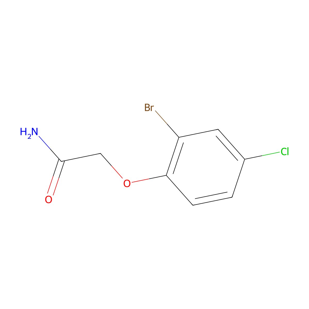 2-(2-Bromo-4-chlorophenoxy)acetamide molecular structure, CAS 102065-98-5