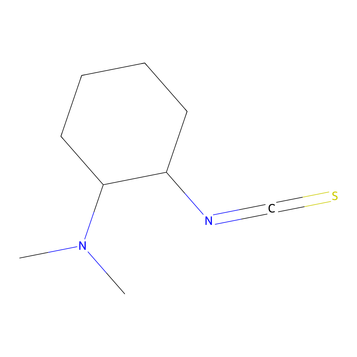 Cyclohexanamine, 2-isothiocyanato-N,N-dimethyl-, (1R,2R)- molecular structure, CAS 1020665-66-0