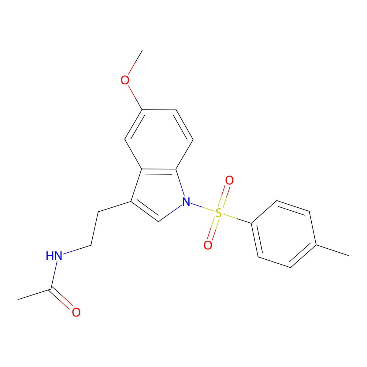 N-{2-[5-methoxy-1-(4-methylbenzenesulfonyl)-1H-indol-3-yl]ethyl}acetamide molecular structure, CAS 1020701-51-2