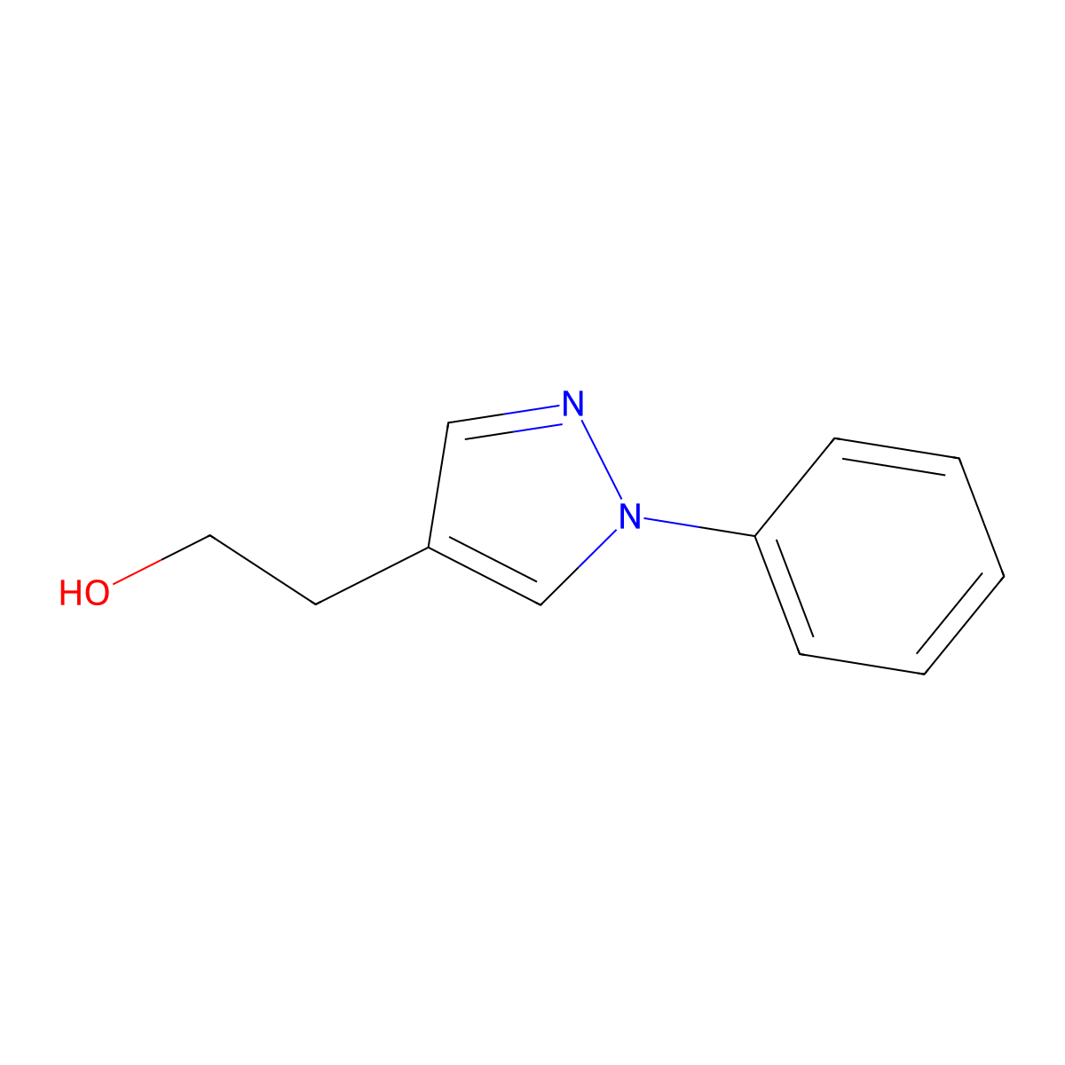 2-(1-phenyl-1H-pyrazol-4-yl)ethan-1-ol molecular structure, CAS 1020703-52-9