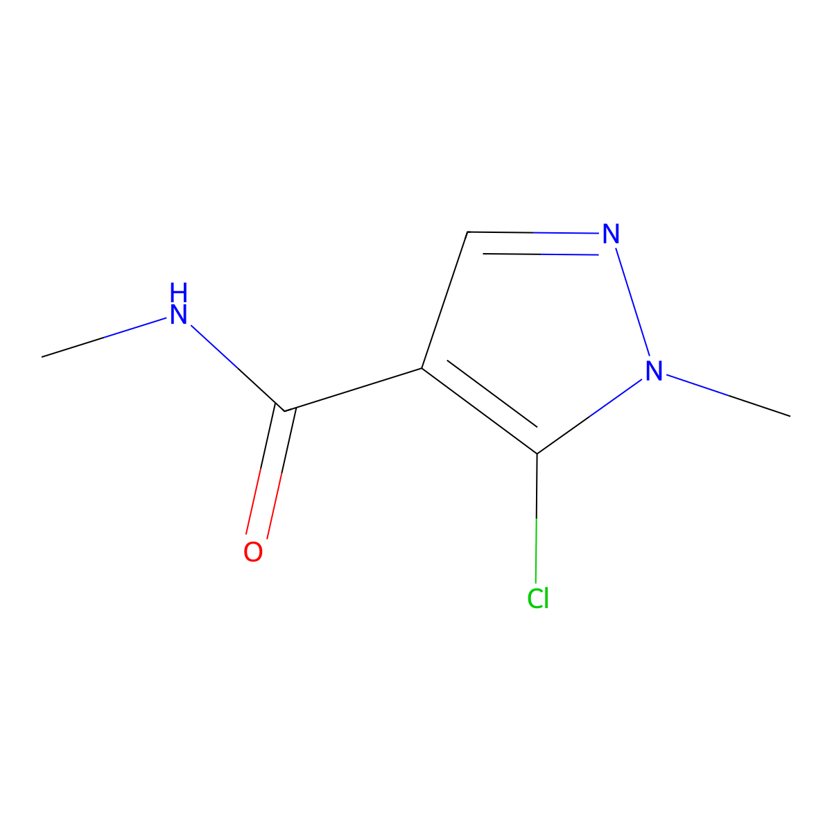 5-Chloro-N,1-dimethyl-1H-pyrazole-4-carboxamide molecular structure, CAS 1020713-28-3