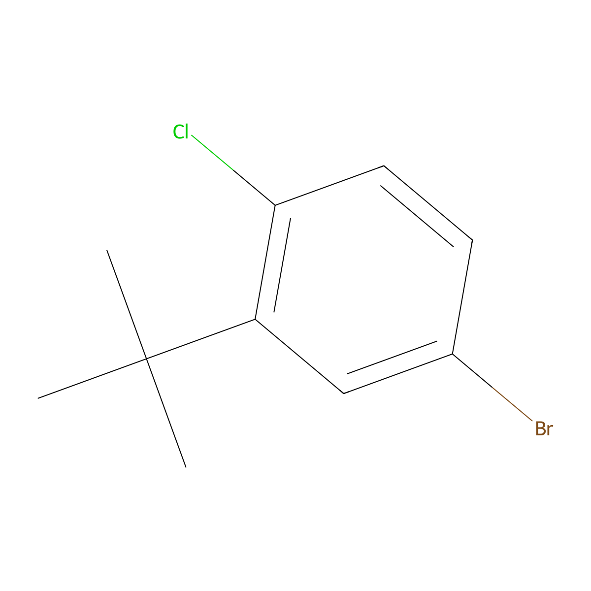 4-Bromo-2-(tert-butyl)-1-chlorobenzene molecular structure, CAS 1020717-87-6