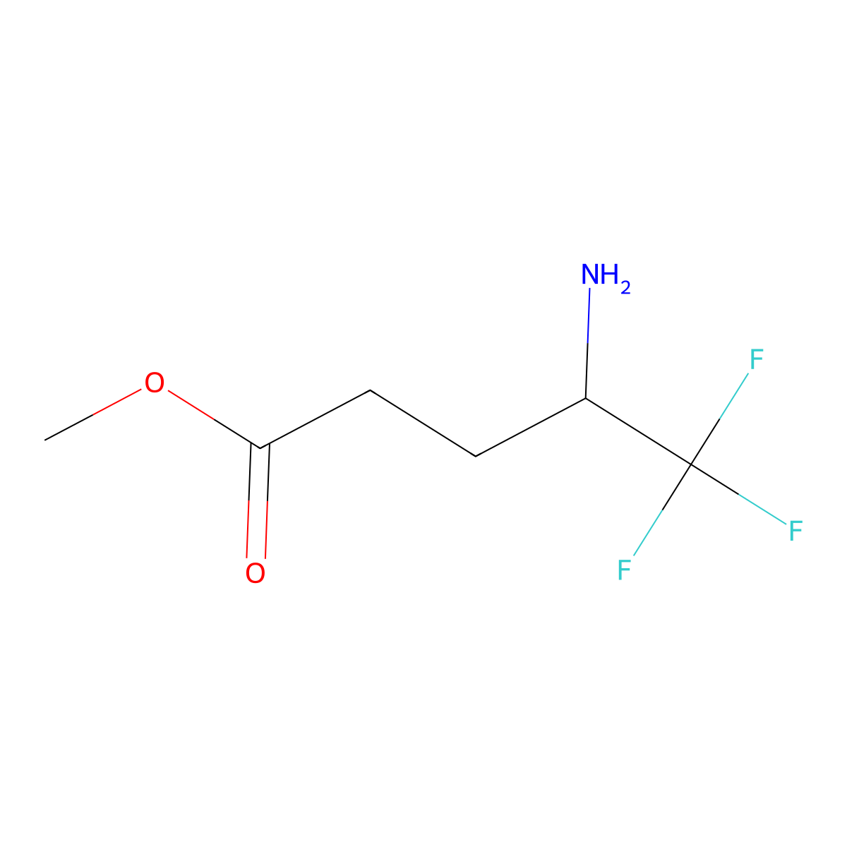 Methyl 4-amino-5,5,5-trifluoropentanoate molecular structure, CAS 1020717-89-8