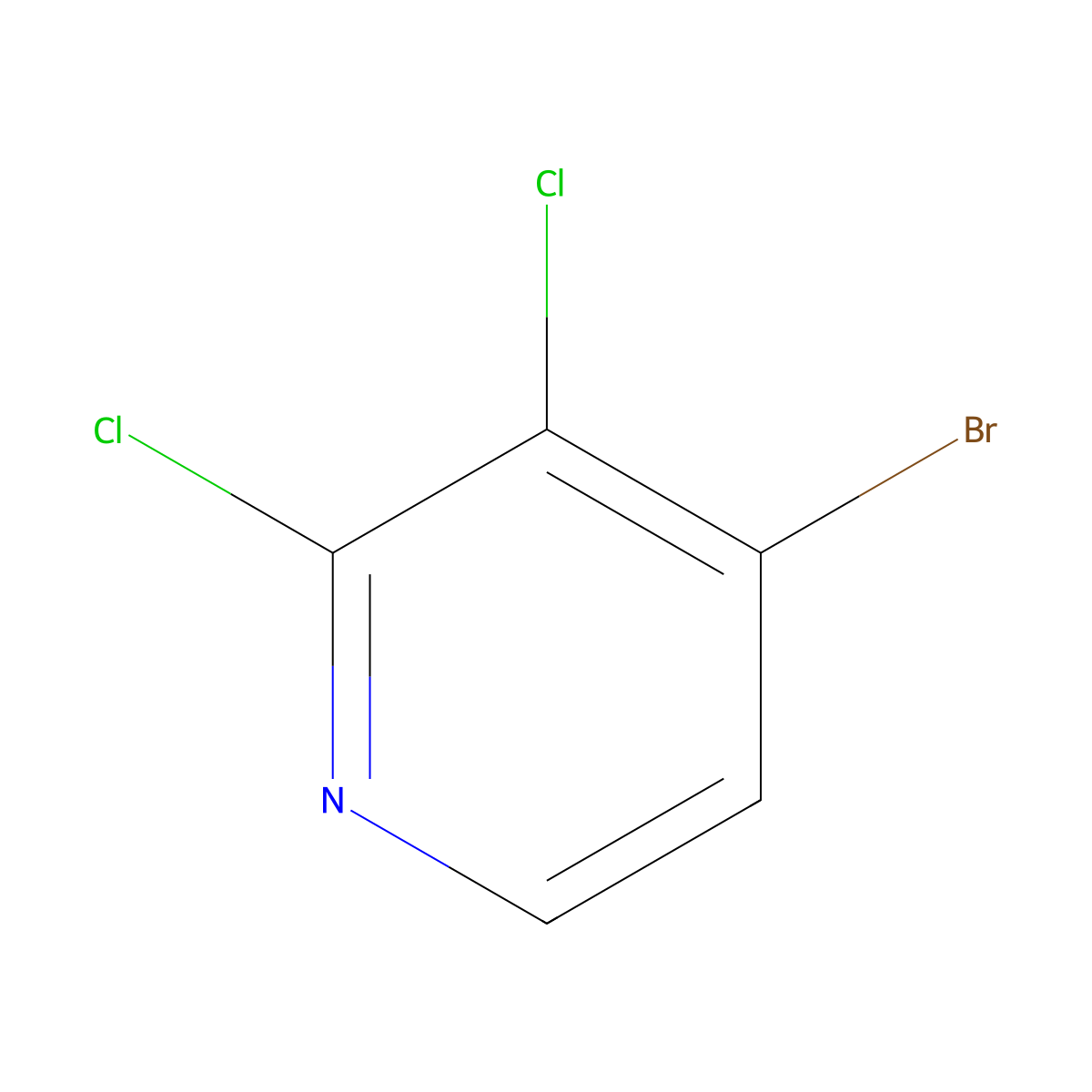 4-Bromo-2,3-dichloropyridine molecular structure, CAS 1020717-98-9