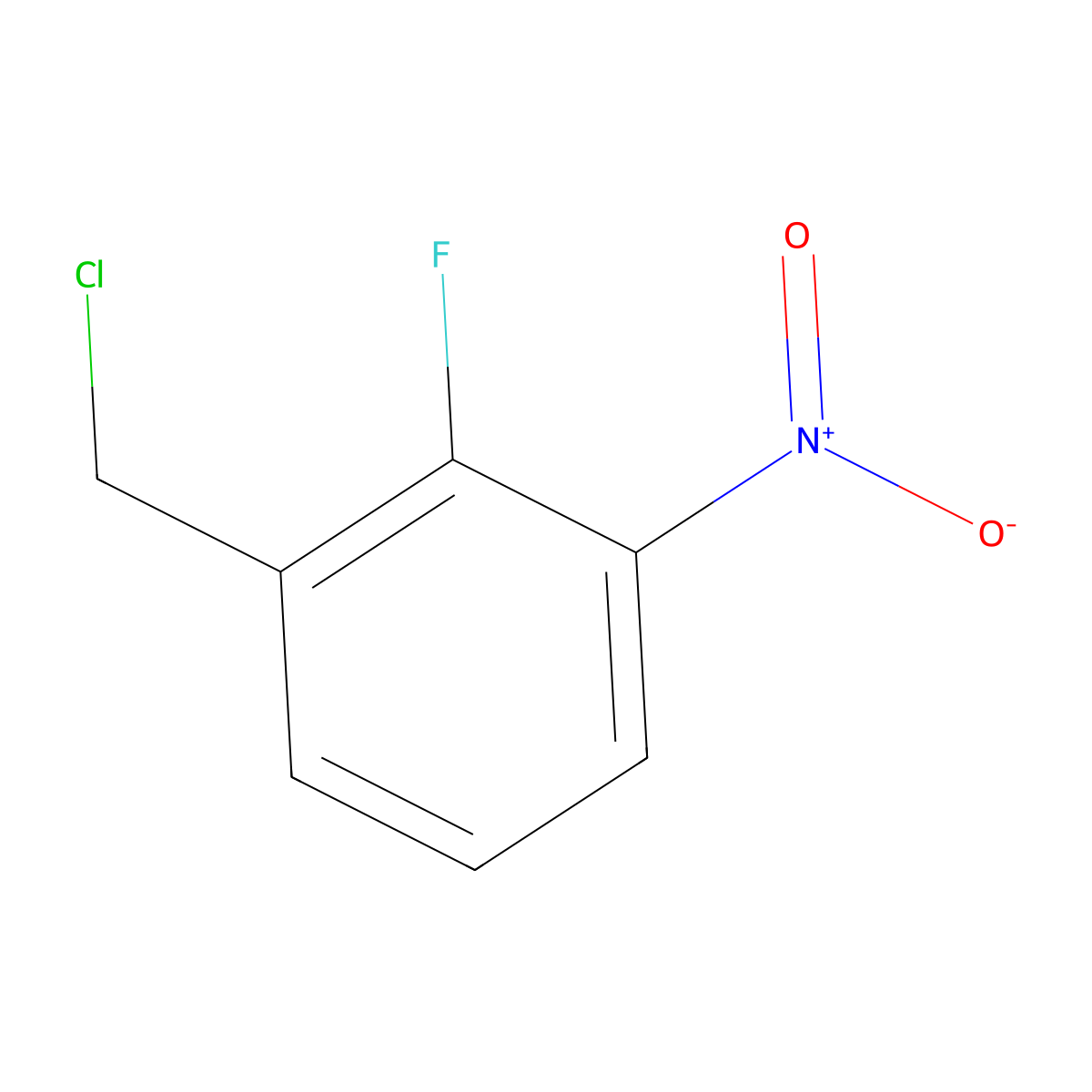 1-(Chloromethyl)-2-fluoro-3-nitrobenzene molecular structure, CAS 1020718-00-6