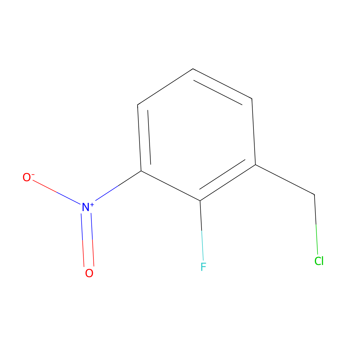 1-(Chloromethyl)-2-fluoro-3-nitrobenzene molecular structure, CAS 1020718-00-6