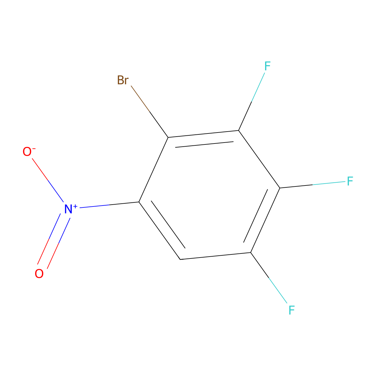 2-Bromo-3,4,5-trifluoro-1-nitrobenzene molecular structure, CAS 1020718-01-7