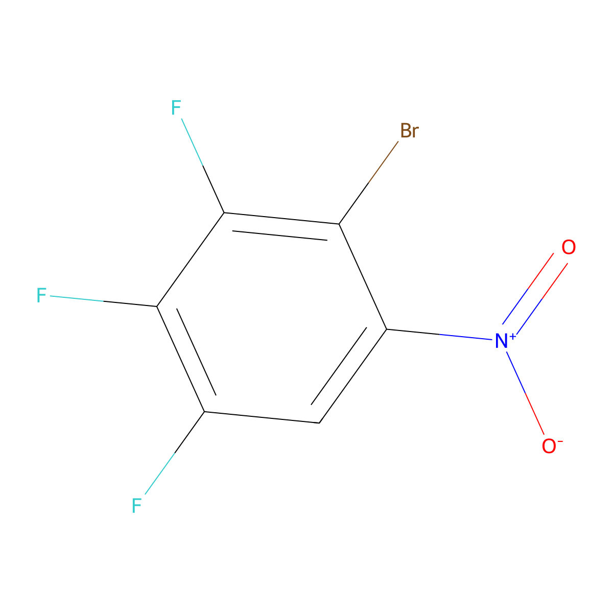 2-Bromo-3,4,5-trifluoro-1-nitrobenzene molecular structure, CAS 1020718-01-7