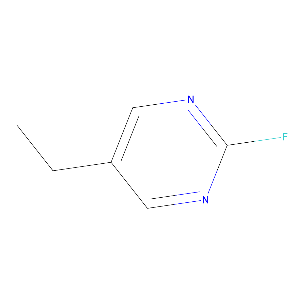 5-Ethyl-2-fluoropyrimidine molecular structure, CAS 1020718-17-5