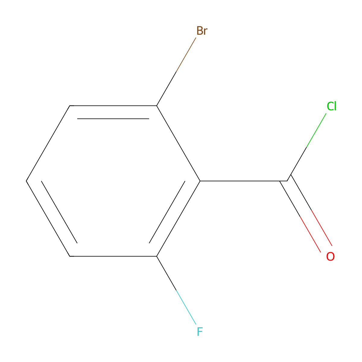 2-Bromo-6-fluorobenzoyl chloride molecular structure, CAS 1020718-20-0