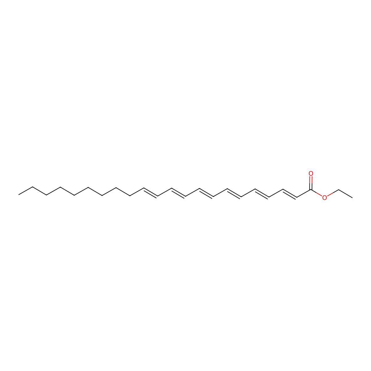 Ethyl docosahexaenate molecular structure, CAS 1020718-25-5
