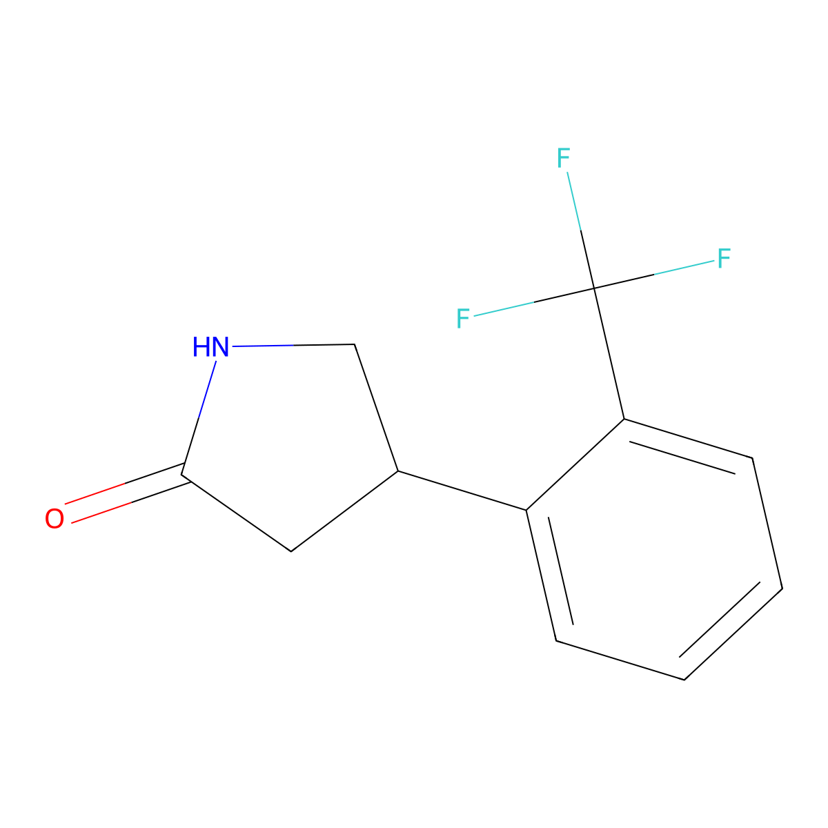 4-[2-(Trifluoromethyl)phenyl]pyrrolidin-2-one molecular structure, CAS 1020718-46-0