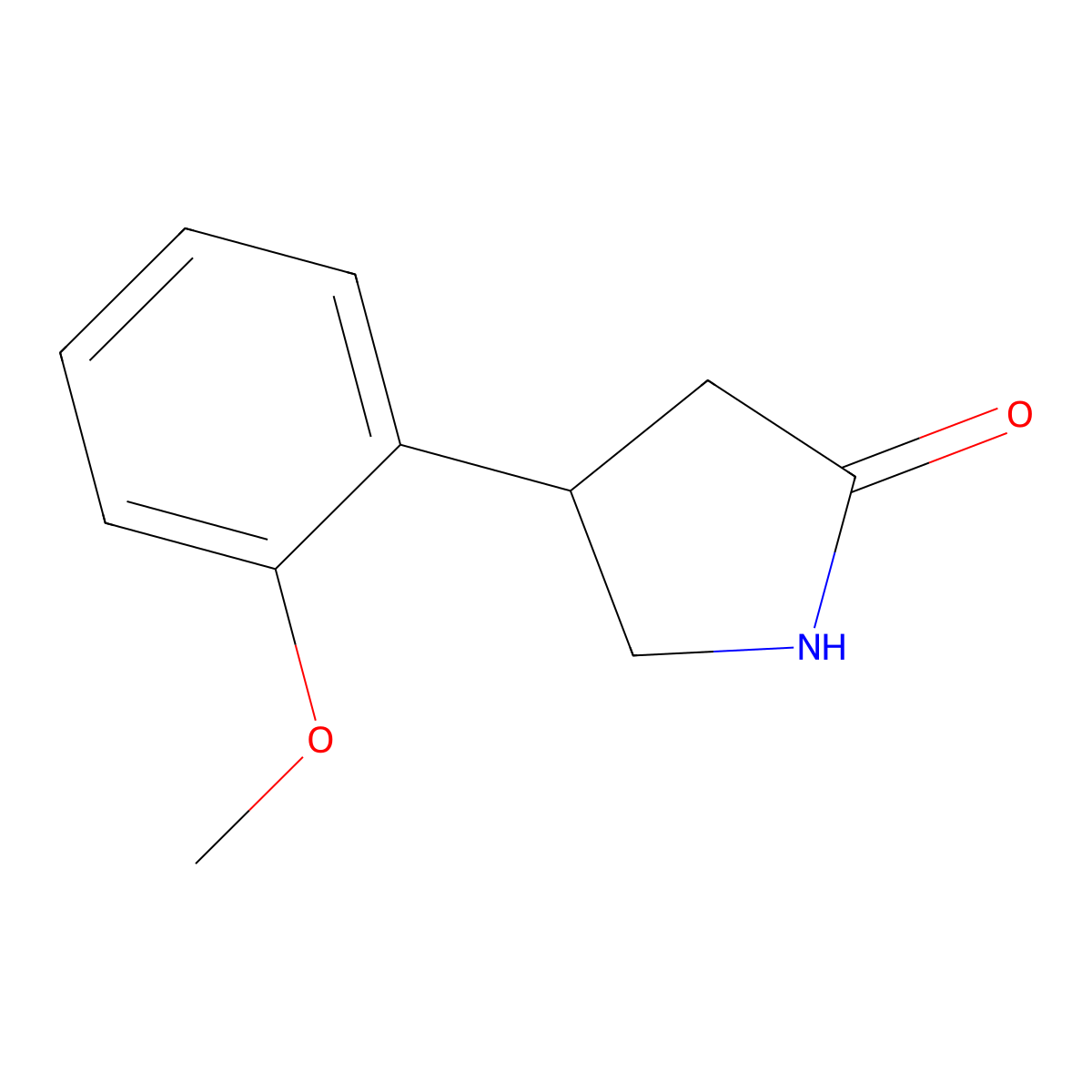 4-(2-Methoxyphenyl)pyrrolidin-2-one molecular structure, CAS 1020718-50-6