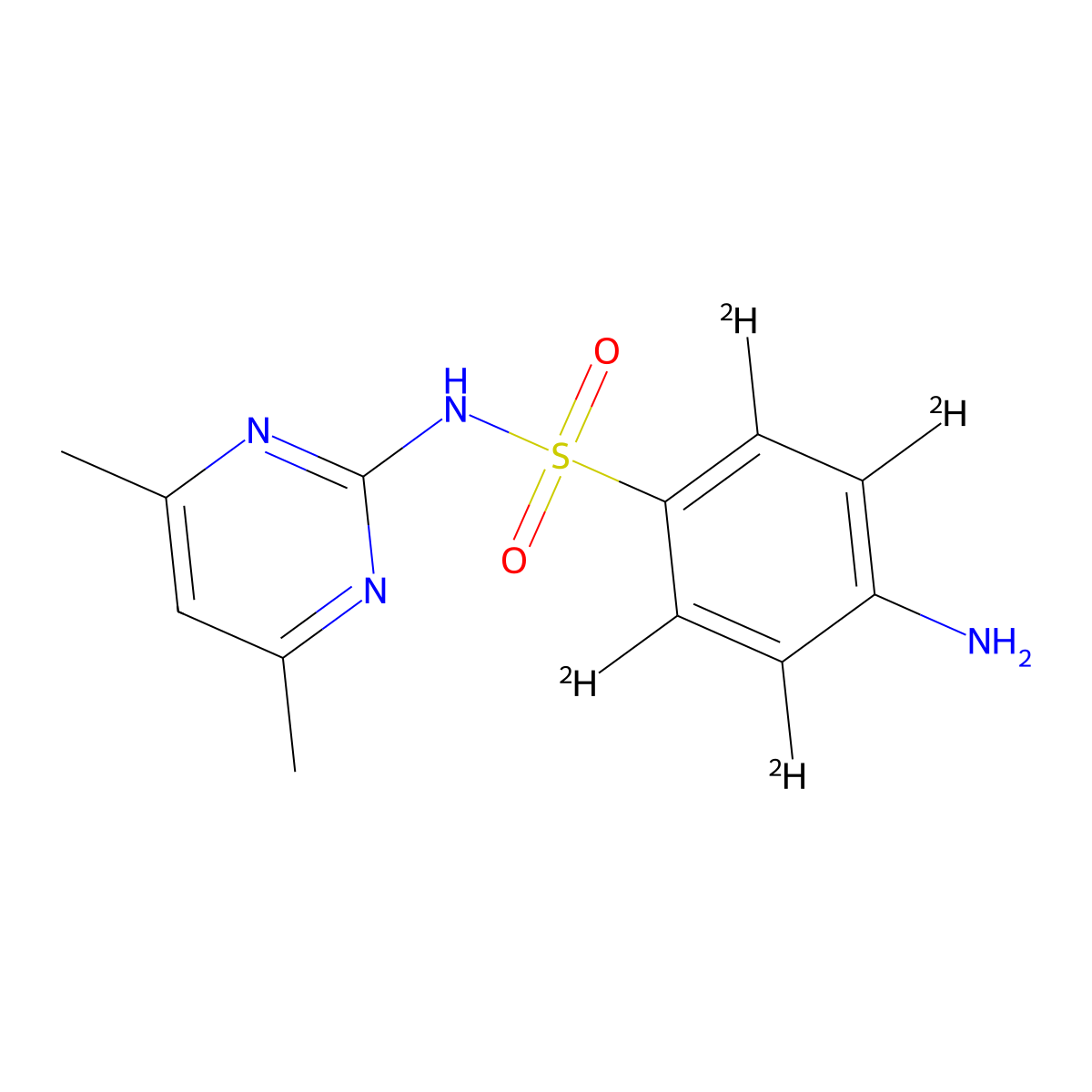 Sulfamethazine-d4 molecular structure, CAS 1020719-82-7