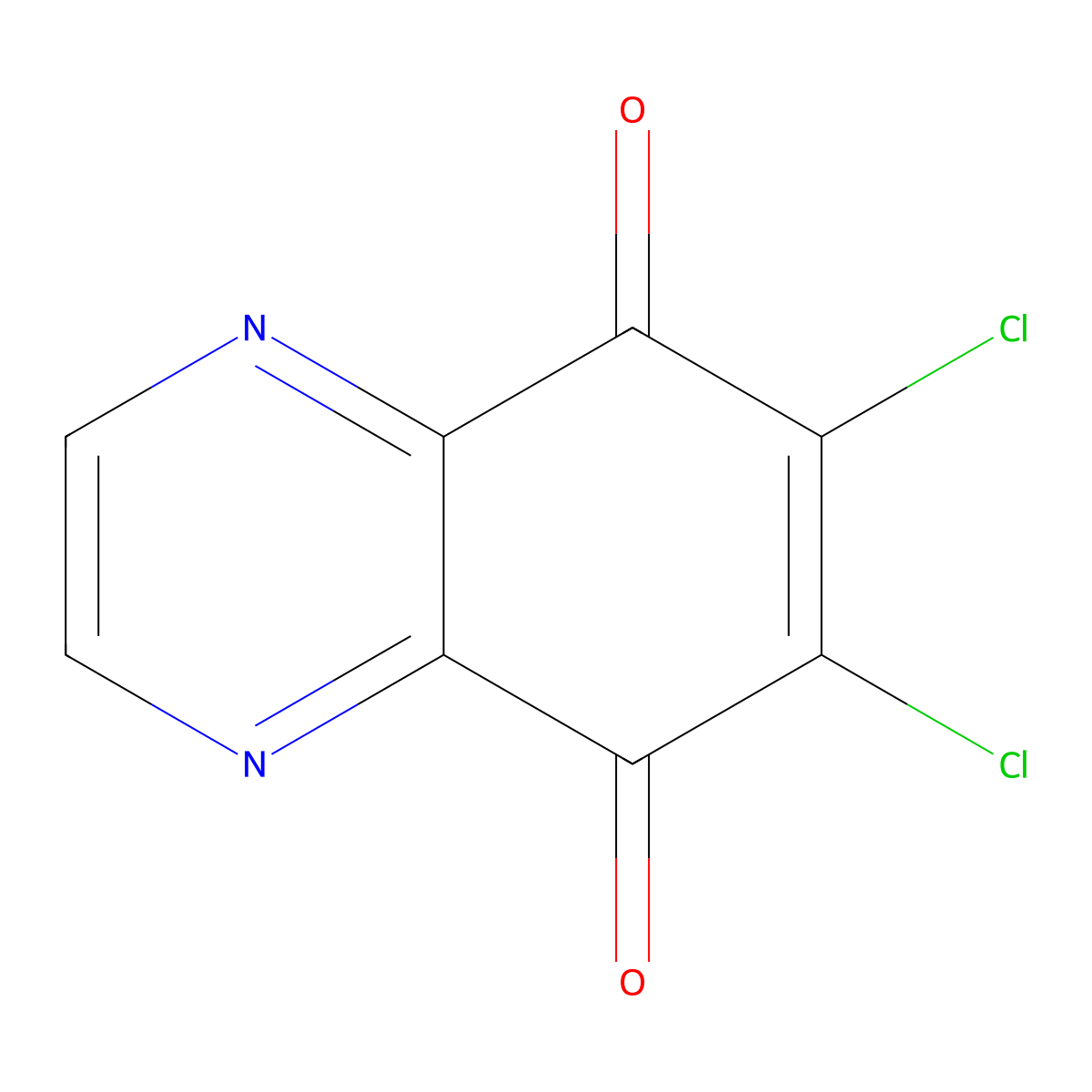 6,7-Dichloroquinoxaline-5,8-dione molecular structure, CAS 102072-82-2