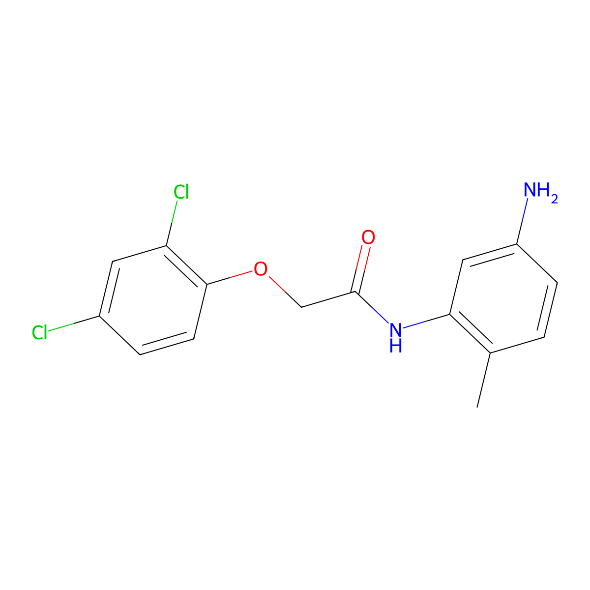 N-(5-Amino-2-methylphenyl)-2-(2,4-dichlorophenoxy)acetamide molecular structure, CAS 1020723-03-8