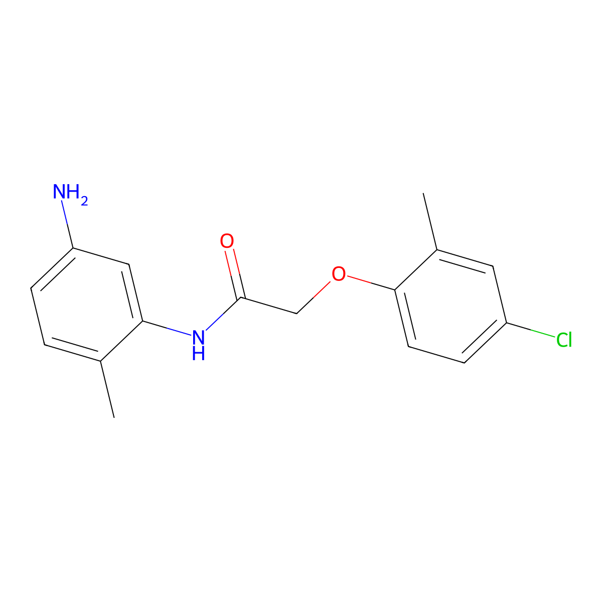 N-(5-Amino-2-methylphenyl)-2-(4-chloro-2-methylphenoxy)acetamide molecular structure, CAS 1020723-08-3