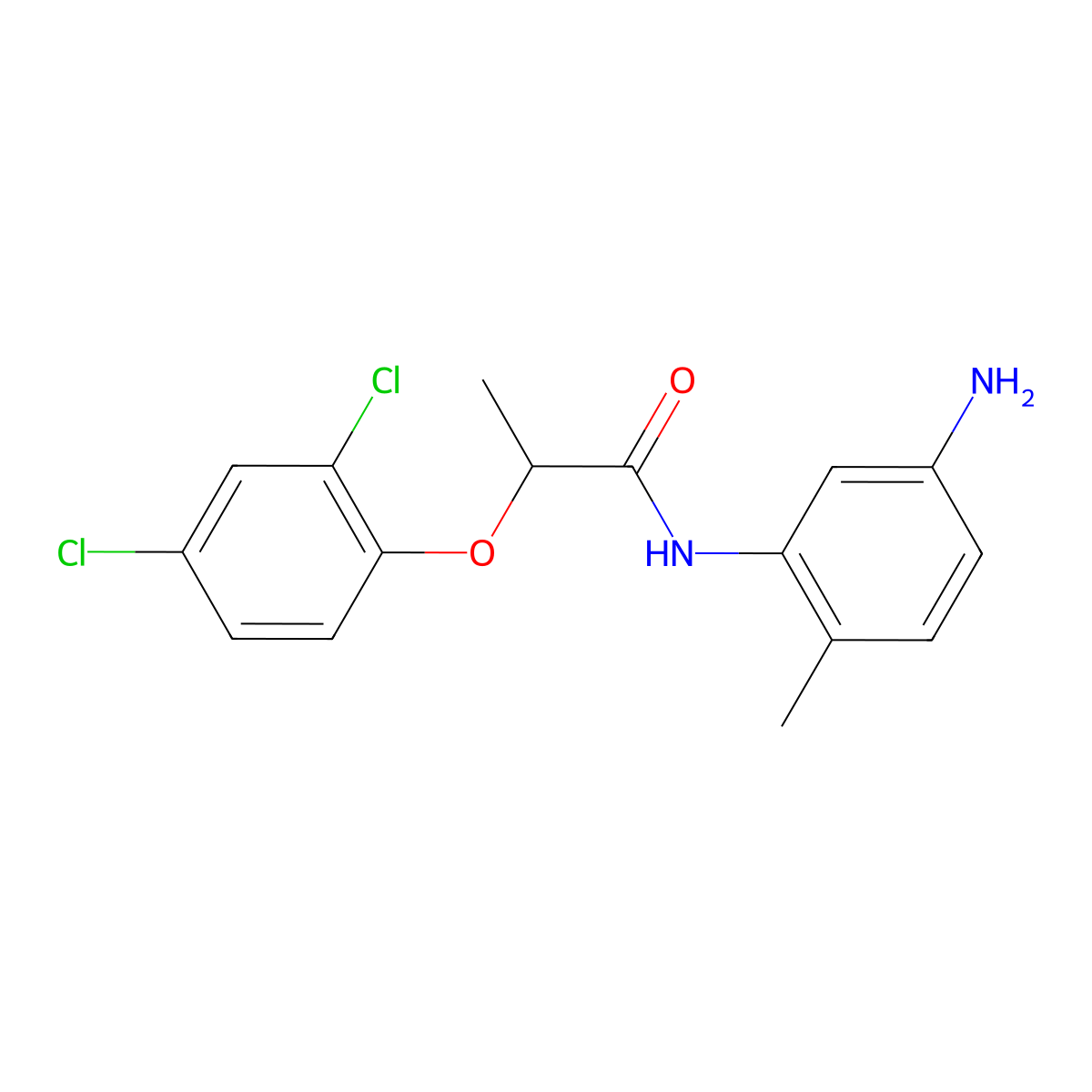 N-(5-Amino-2-methylphenyl)-2-(2,4-dichlorophenoxy)propanamide molecular structure, CAS 1020723-13-0
