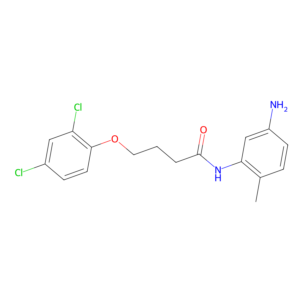 N-(5-Amino-2-methylphenyl)-4-(2,4-dichlorophenoxy)butanamide molecular structure, CAS 1020723-16-3