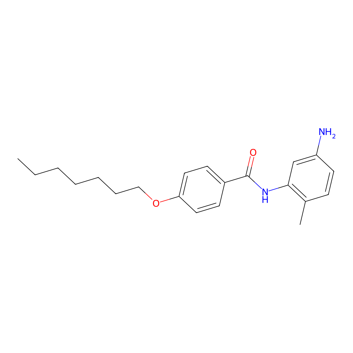 N-(5-Amino-2-methylphenyl)-4-(heptyloxy)benzamide molecular structure, CAS 1020724-00-8