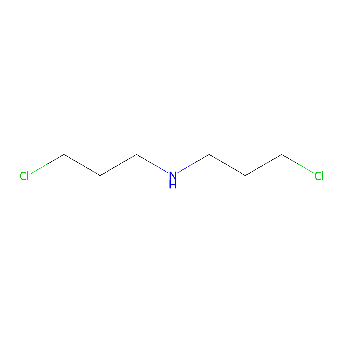 Bis(3-chloropropyl)amine molecular structure, CAS 102073-95-0