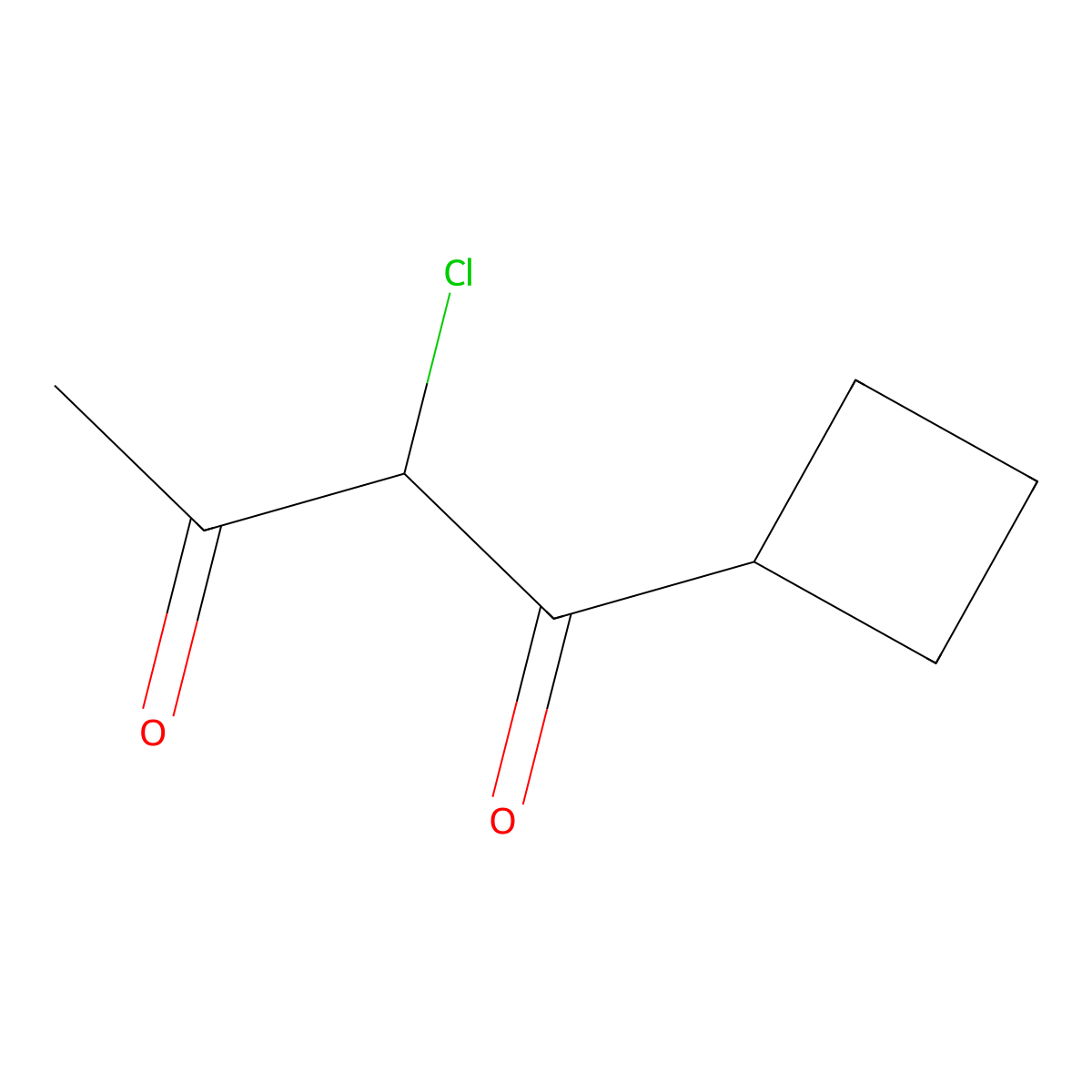 2-Chloro-1-cyclobutylbutane-1,3-dione molecular structure, CAS 1020732-21-1
