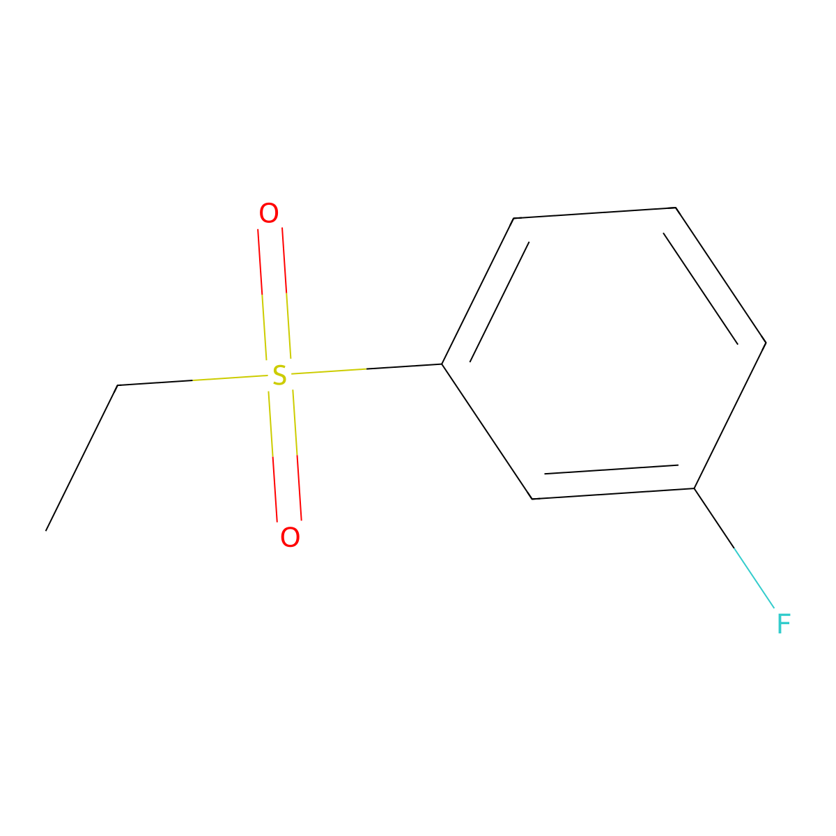 1-Ethanesulfonyl-3-fluoro-benzene molecular structure, CAS 1020734-47-7