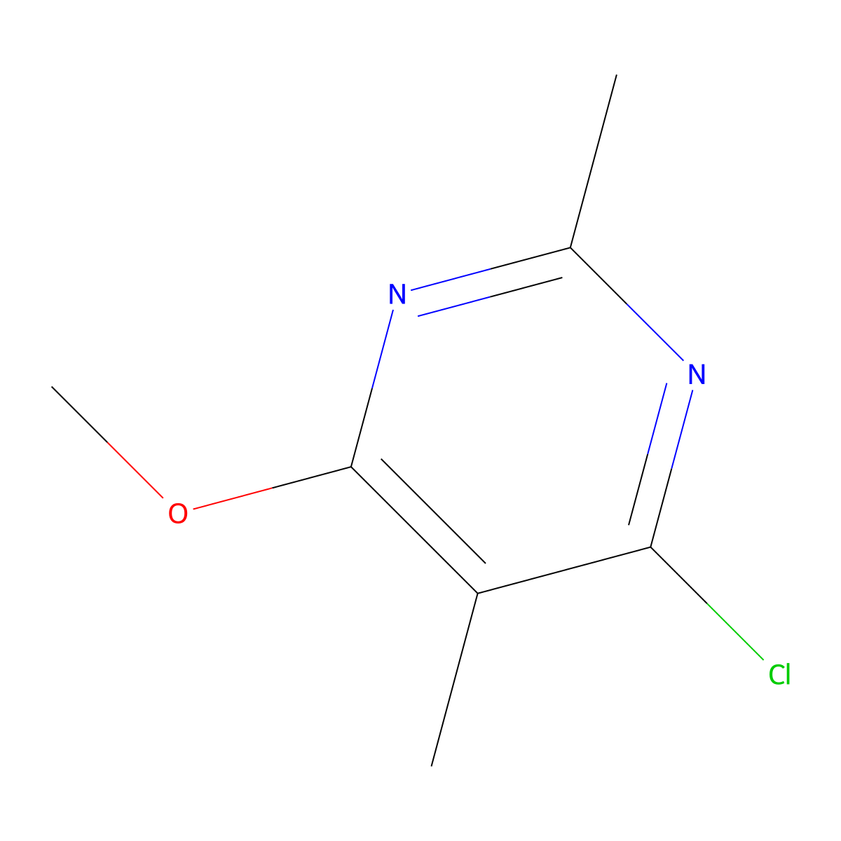 4-Chloro-6-methoxy-2,5-dimethylpyrimidine molecular structure, CAS 102074-10-2