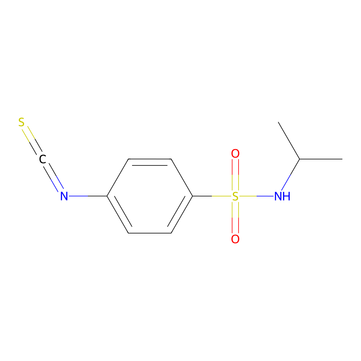 N-isopropyl-4-isothiocyanatobenzenesulfonamide molecular structure, CAS 102074-74-8