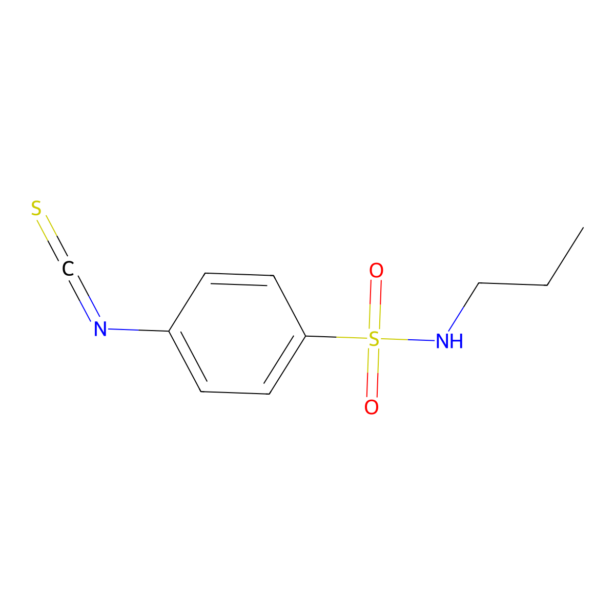 4-isothiocyanato-N-propylbenzenesulfonamide molecular structure, CAS 102074-75-9