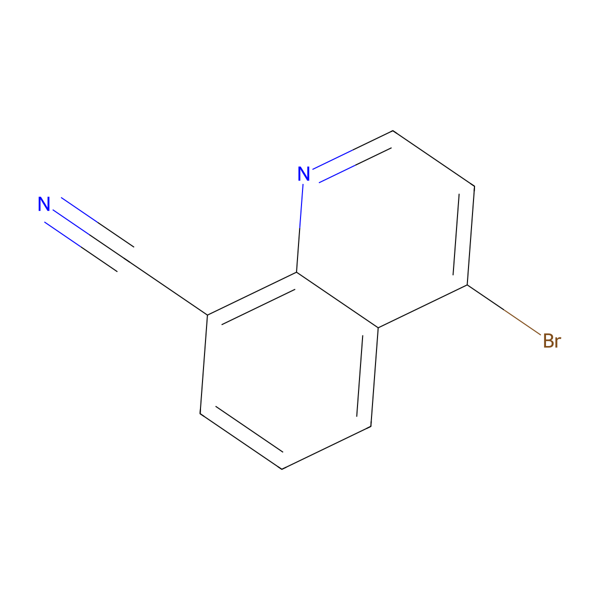 4-Bromoquinoline-8-carbonitrile molecular structure, CAS 1020743-28-5