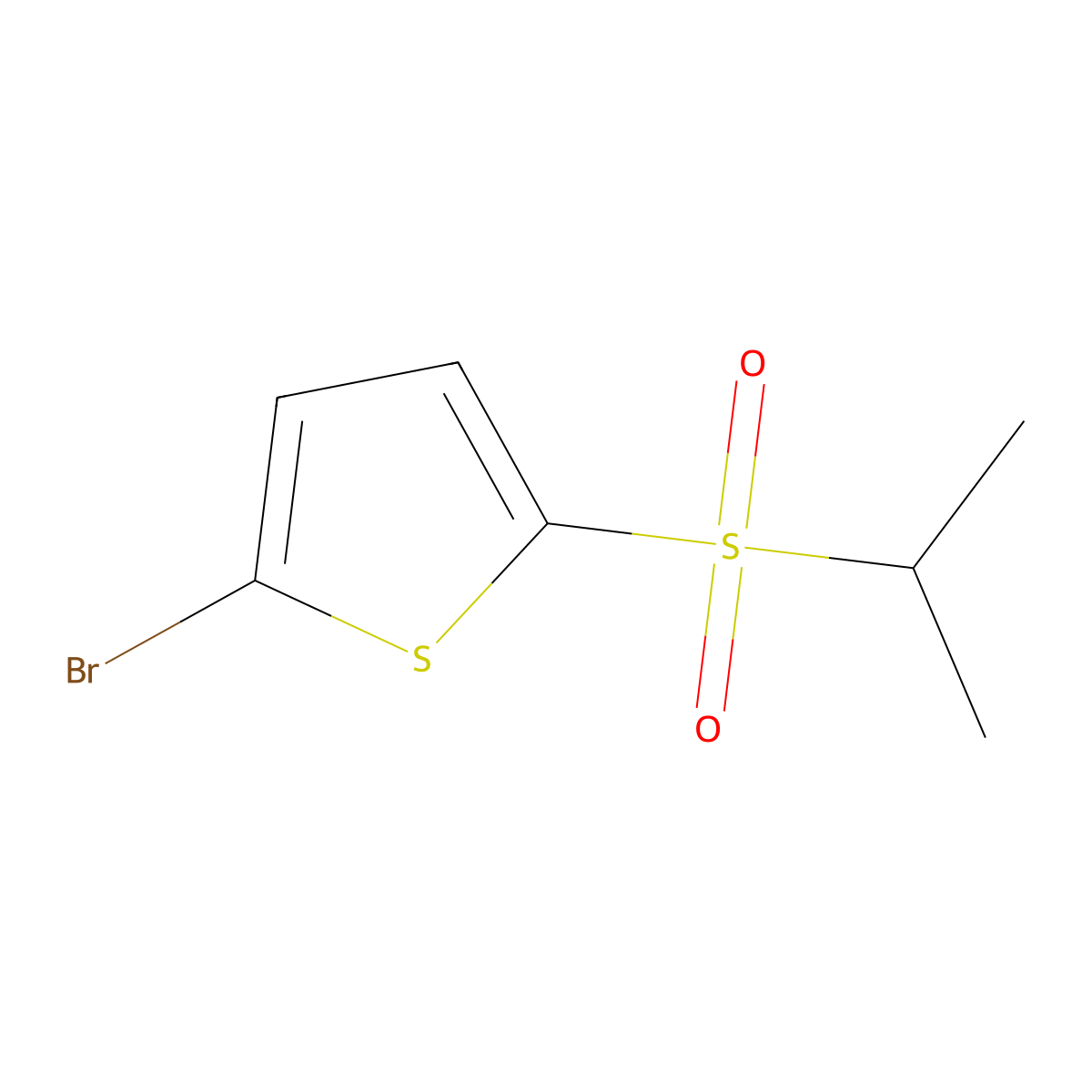 2-Bromo-5-(isopropylsulfonyl)thiophene molecular structure, CAS 1020743-47-8