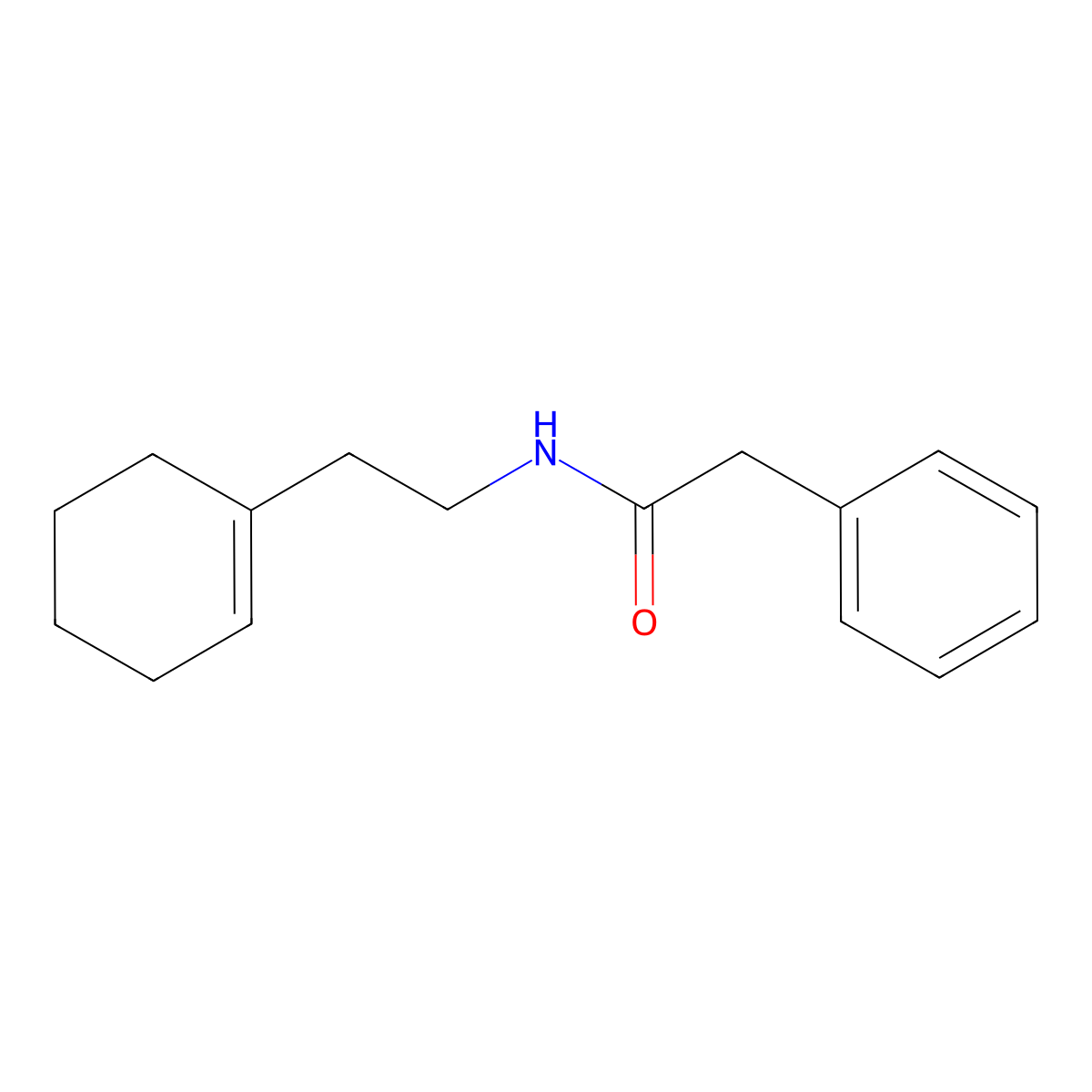 N-[2-(cyclohexen-1-yl)ethyl]-2-phenylacetamide molecular structure, CAS 102075-35-4