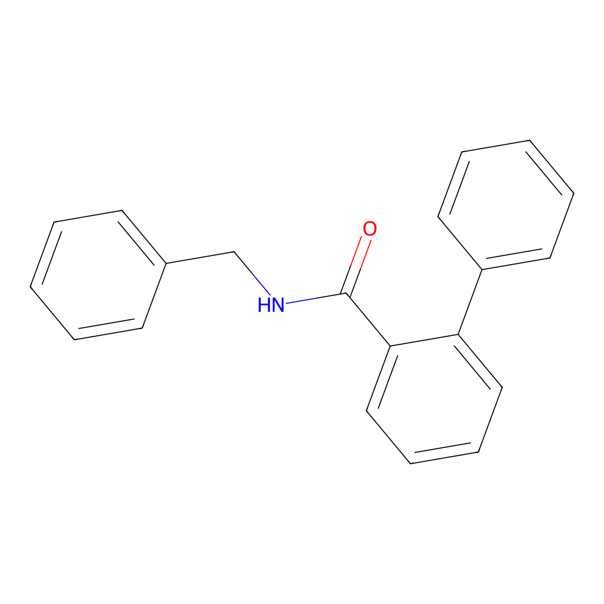 N-benzyl-2-phenylbenzamide molecular structure, CAS 102078-75-1