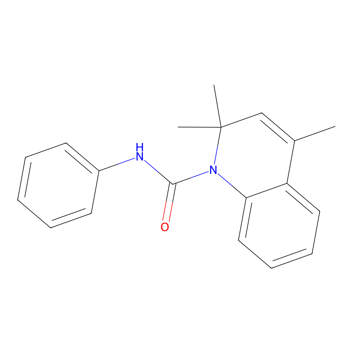 2,2,4-trimethyl-N-phenylquinoline-1(2H)-carboxamide molecular structure, CAS 102081-10-7