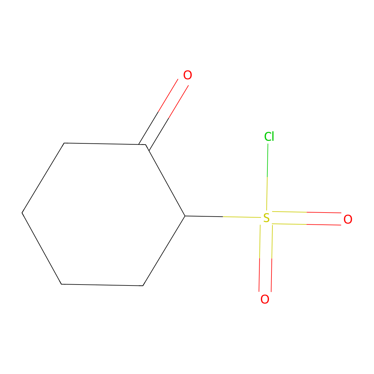 2-Oxocyclohexane-1-sulfonyl chloride molecular structure, CAS 1020842-00-5