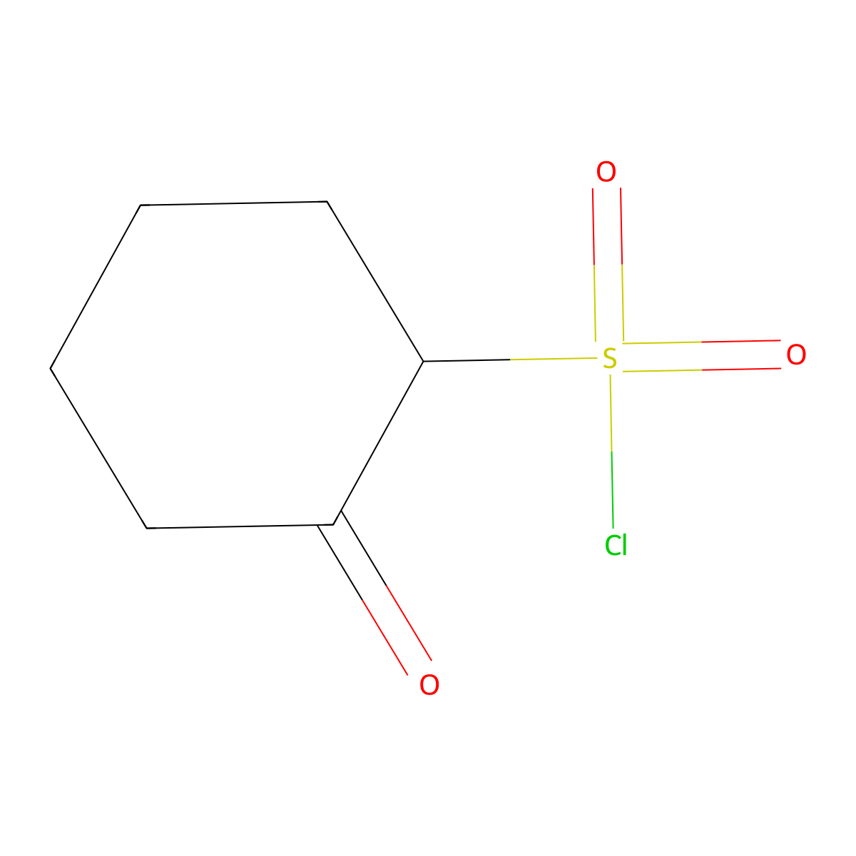 2-Oxocyclohexane-1-sulfonyl chloride molecular structure, CAS 1020842-00-5