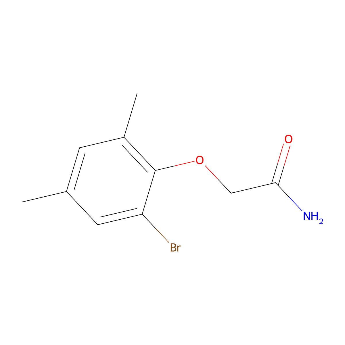 2-(2-Bromo-4,6-dimethylphenoxy)acetamide molecular structure, CAS 102088-58-4