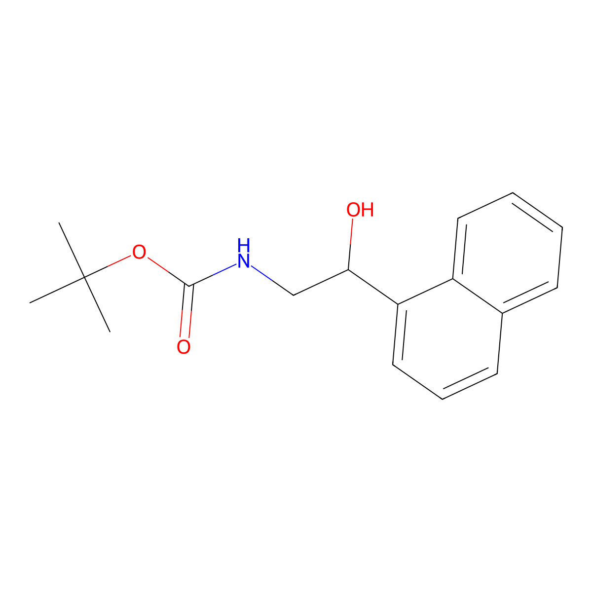 1,1-Dimethylethyl [2-hydroxy-2-(1-naphthalenyl)ethyl]carbamate molecular structure, CAS 102090-24-4
