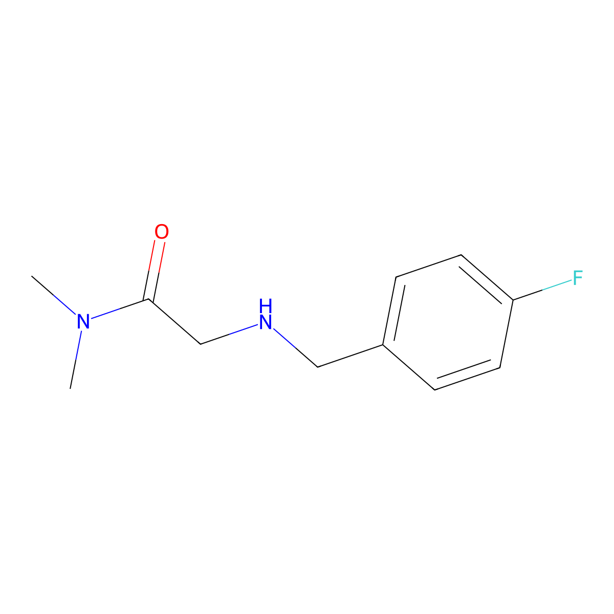 2-{[(4-Fluorophenyl)methyl]amino}-N,N-dimethylacetamide molecular structure, CAS 1020915-75-6