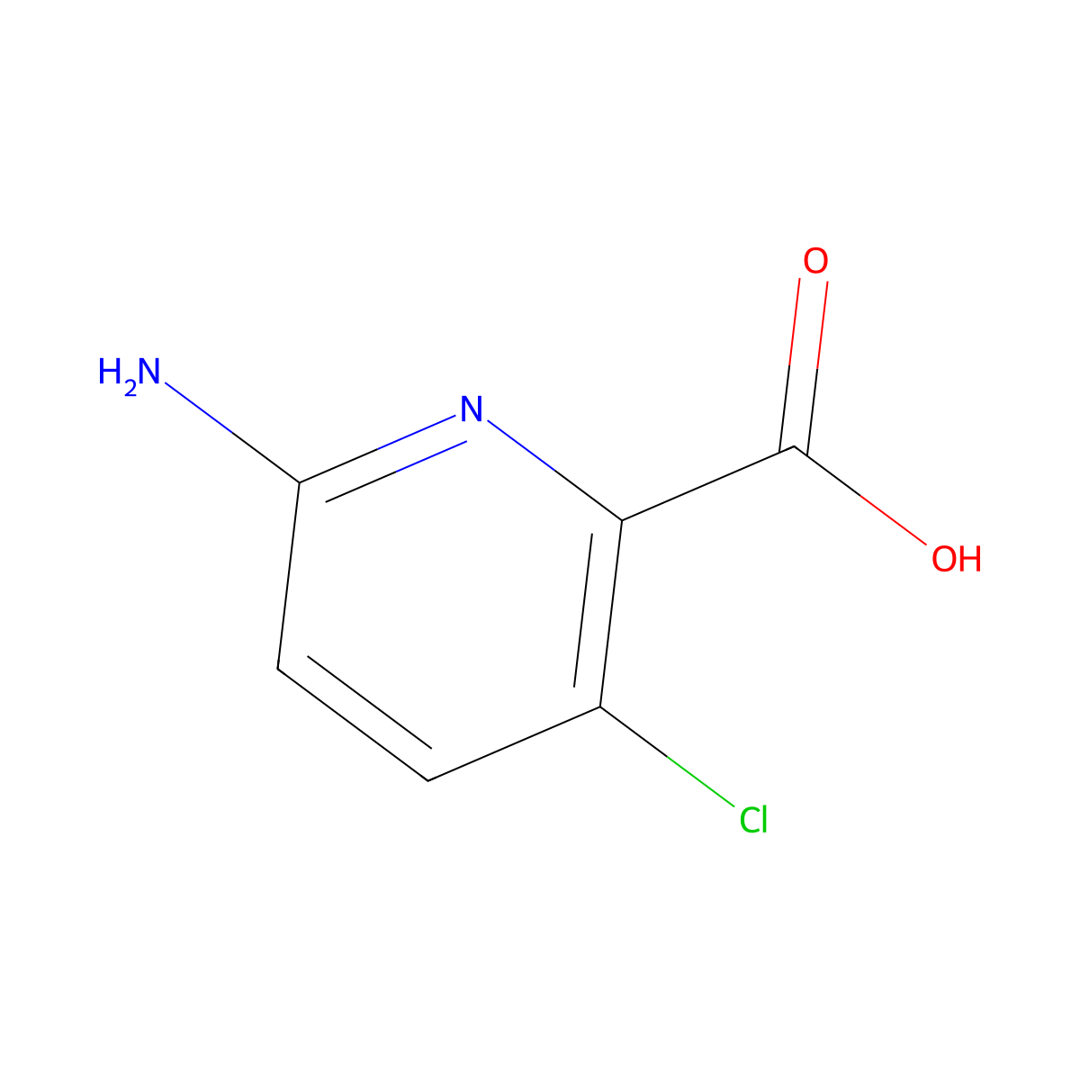 6-Amino-3-chloropicolinic acid molecular structure, CAS 1020917-27-4
