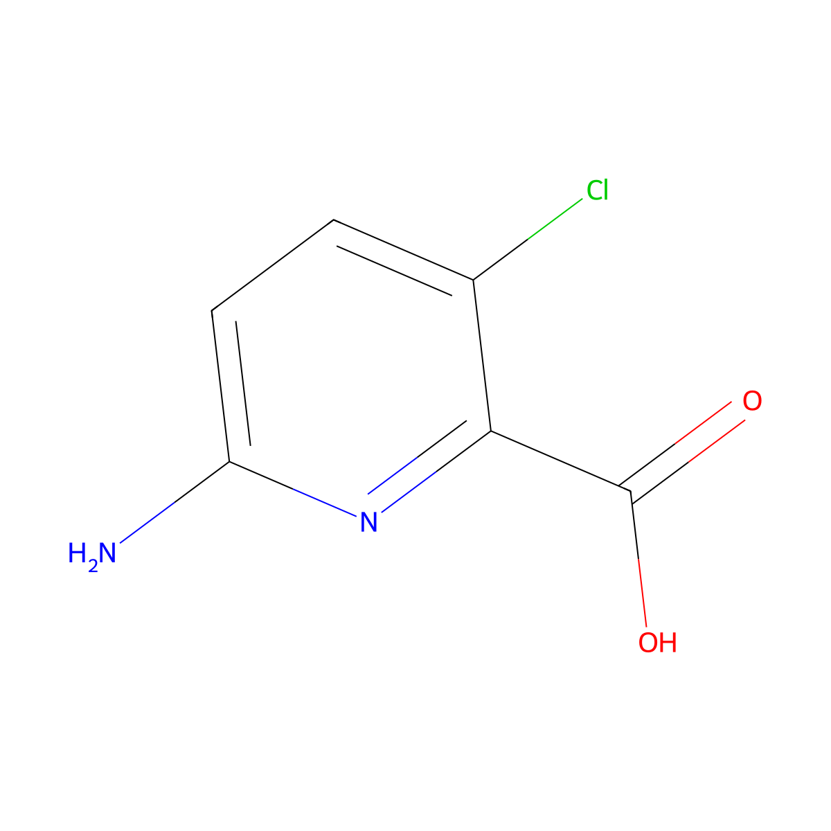 6-Amino-3-chloropicolinic acid molecular structure, CAS 1020917-27-4