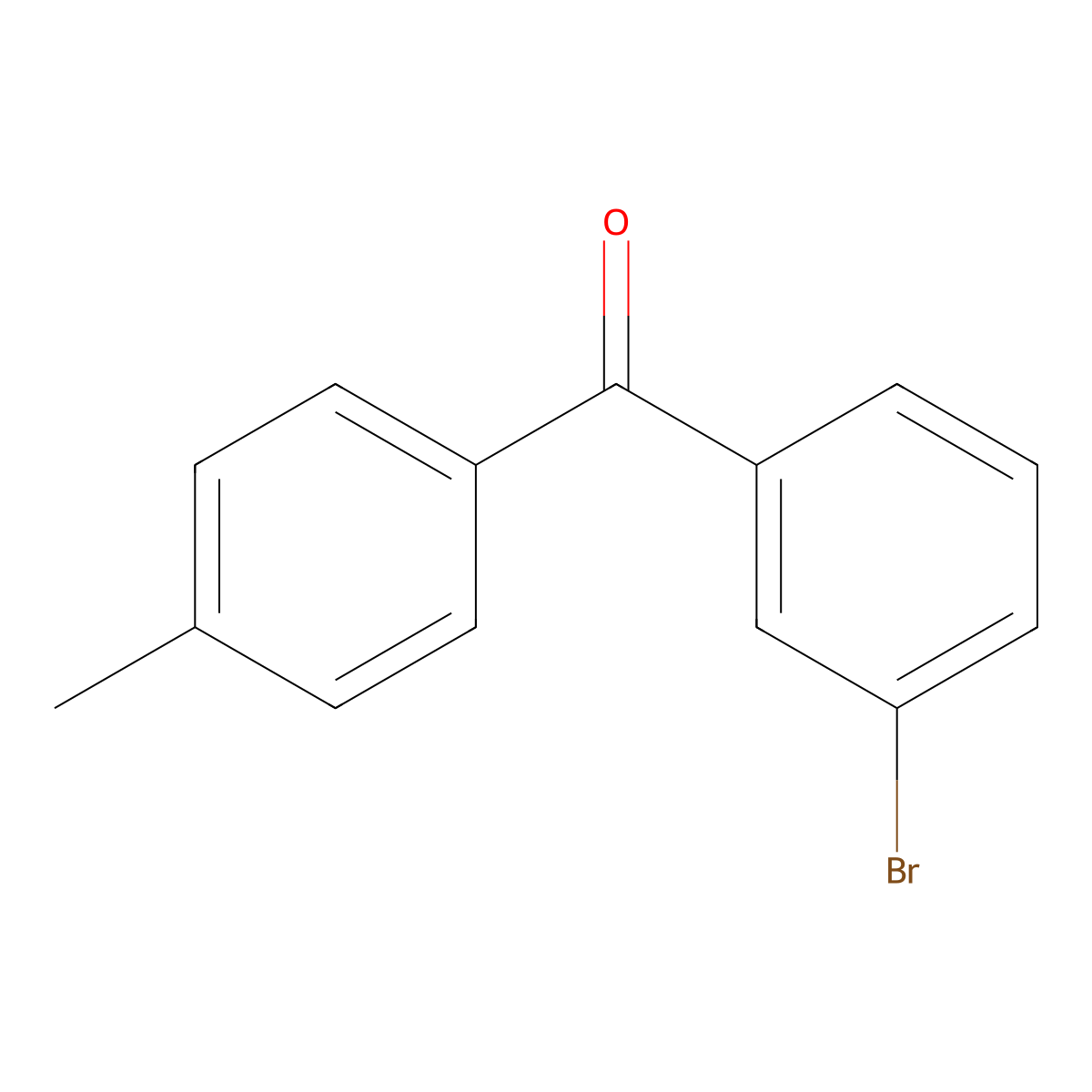 (3-Bromophenyl)(4-methylphenyl)methanone molecular structure, CAS 102092-51-3