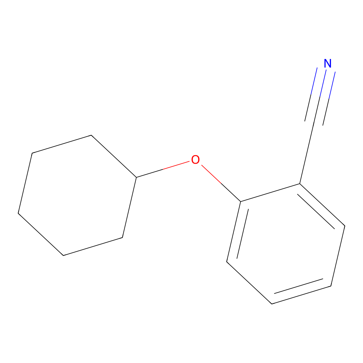 2-(Cyclohexyloxy)benzonitrile molecular structure, CAS 1020920-03-9