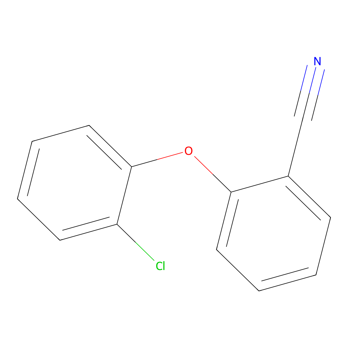 2-(2-Chlorophenoxy)benzonitrile molecular structure, CAS 1020922-11-5