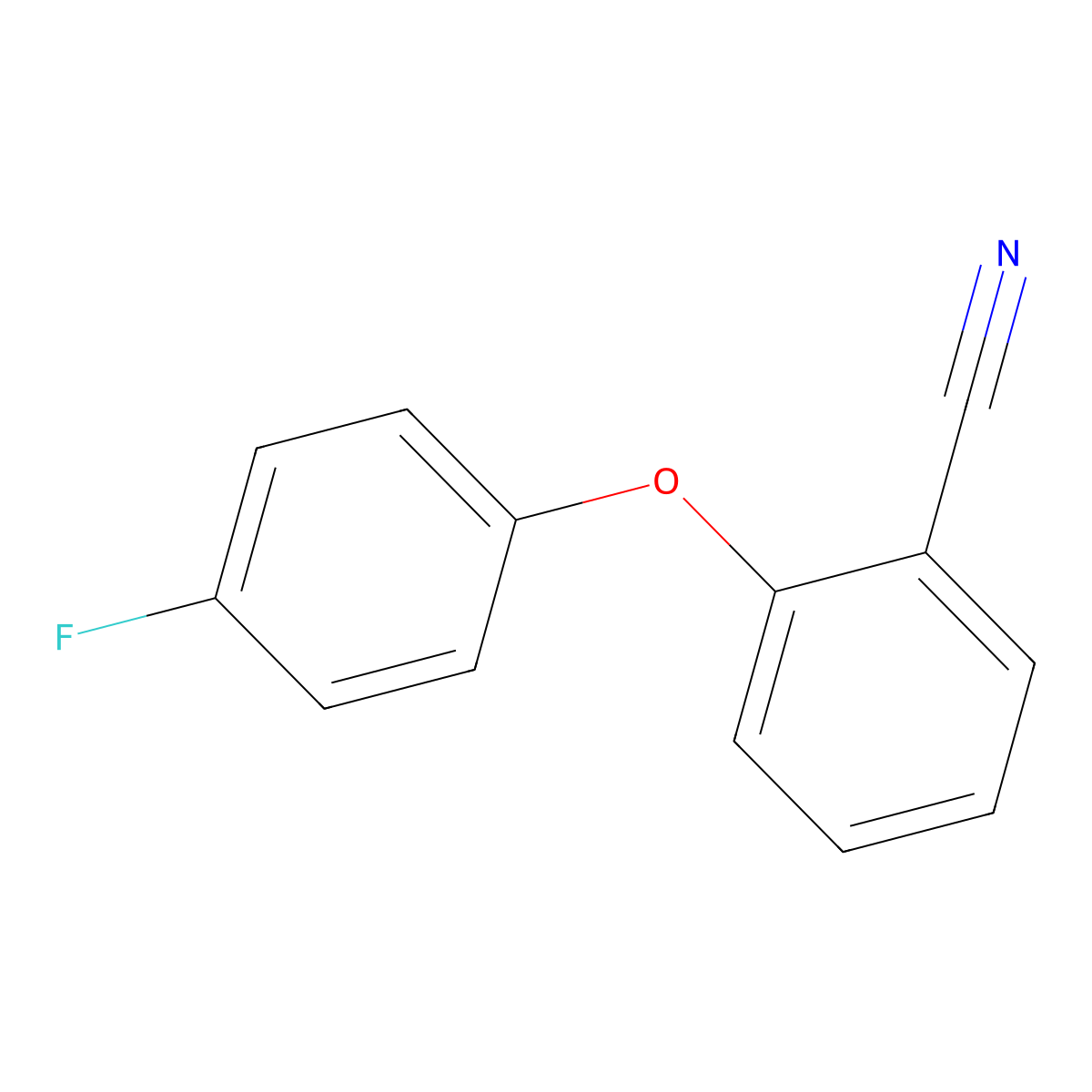 2-(4-Fluorophenoxy)benzonitrile molecular structure, CAS 1020922-27-3