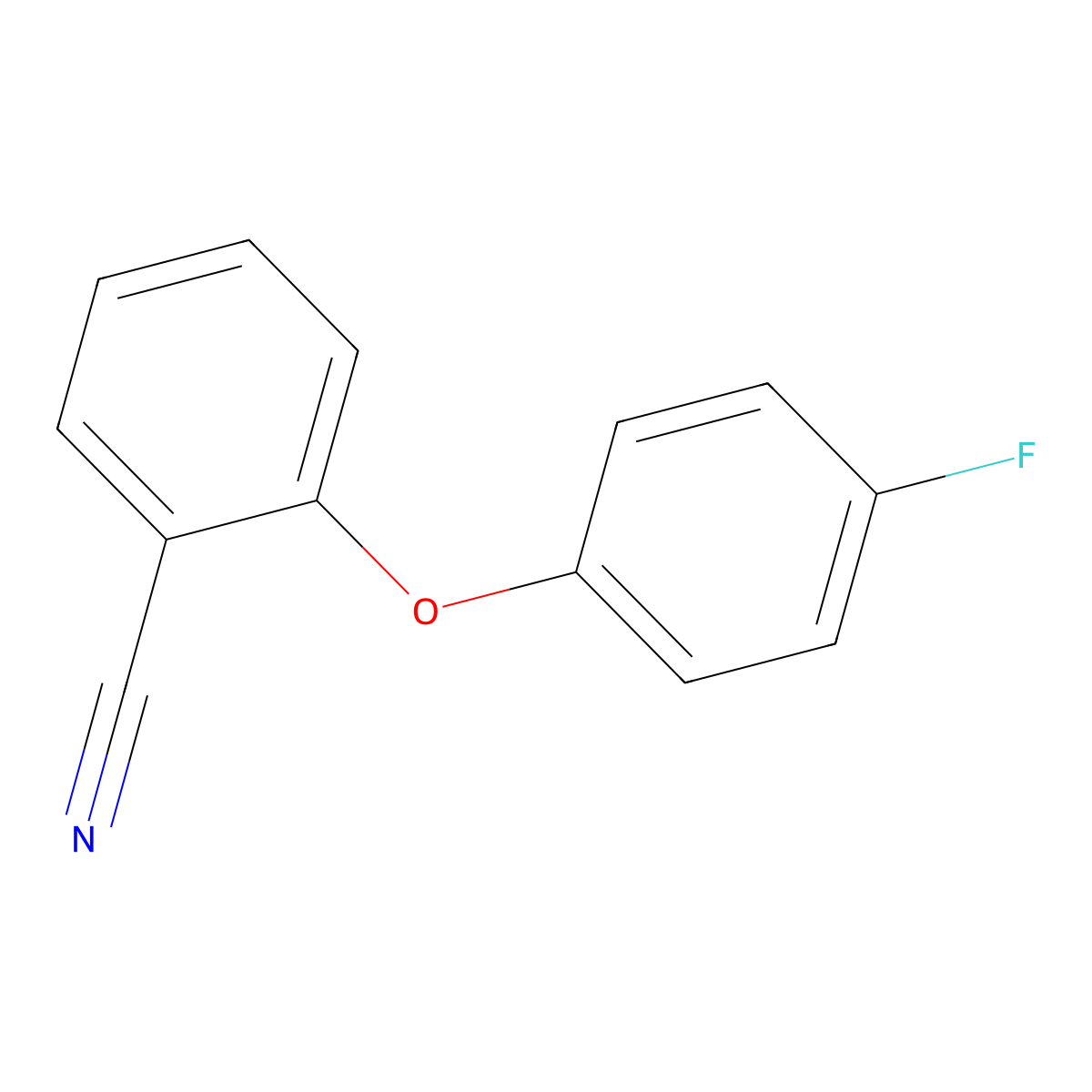 2-(4-Fluorophenoxy)benzonitrile molecular structure, CAS 1020922-27-3