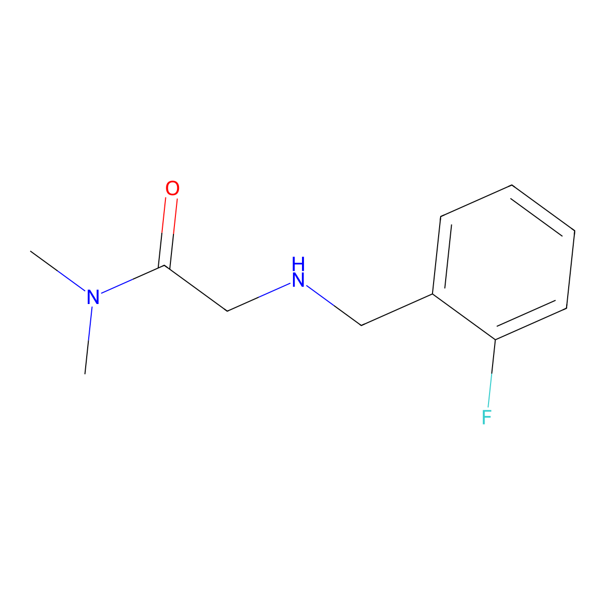 2-{[(2-Fluorophenyl)methyl]amino}-N,N-dimethylacetamide molecular structure, CAS 1020923-11-8