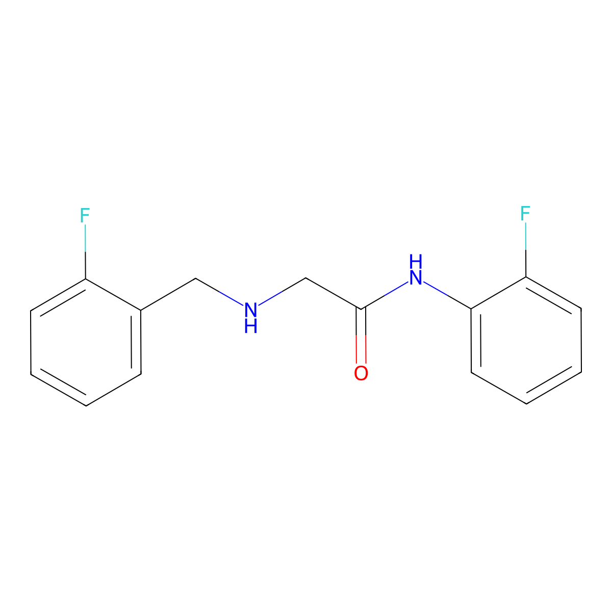 N-(2-Fluorophenyl)-2-{[(2-fluorophenyl)methyl]amino}acetamide molecular structure, CAS 1020924-07-5