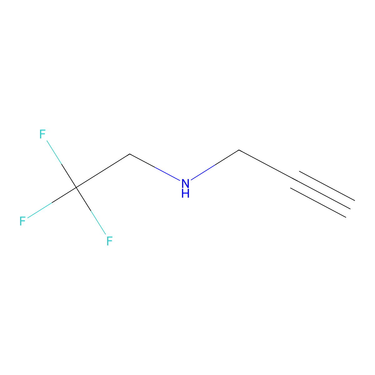 (Prop-2-yn-1-yl)(2,2,2-trifluoroethyl)amine molecular structure, CAS 1020931-14-9